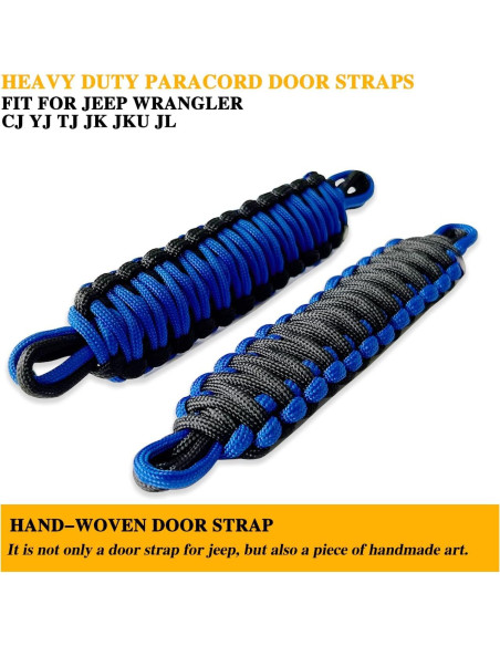 Correa de Puerta Paracord RDFUN para Jeep Wrangler 1996-2023 Correa de Puerta Paracord RDFUN para Jeep Wrangler 1996-2023