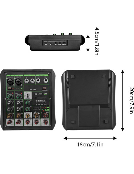 Mezclador de Audio 6 Canales DJ XLI1281909056379NV 48V Phantom Mezclador de Audio 6 Canales DJ XLI1281909056379NV 48V Phantom