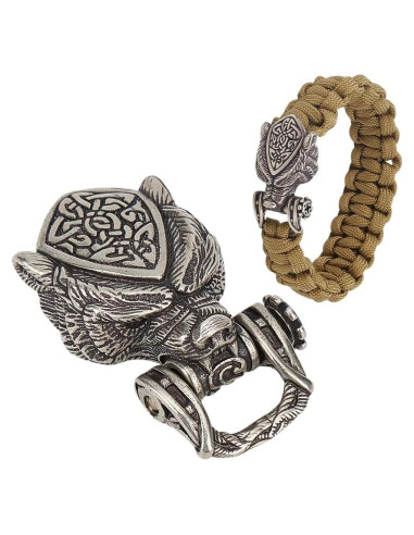 Hebilla de Paracord NBEADS Cabeza de Oso Antiguo 4.5cm
