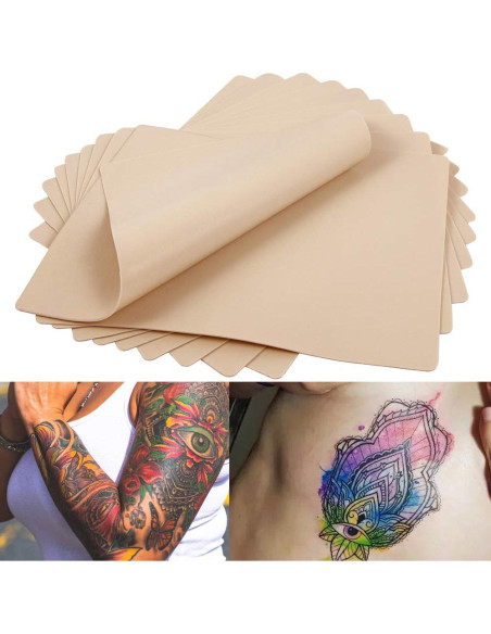 Piel de Práctica de Tatuaje Autdor 30Pcs Doble Cara 20.32x15.24cm Piel de Práctica de Tatuaje Autdor 30Pcs Doble Cara 20.32x15.24cm