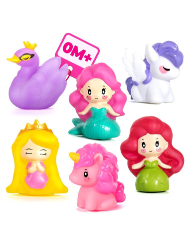 Juguetes de Baño Hely Cancy para Bebés - Sin Agujeros, 6 Piezas