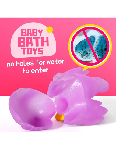 Juguetes de Baño Hely Cancy para Bebés - Sin Agujeros, 6 Piezas