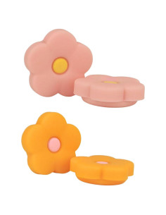 Agarradores de Pulgar Flor Naranja MEEFIX para PS Portal - 4 Pcs