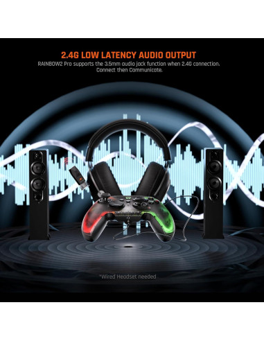 Controlador Inalámbrico BIGBIG WON Rainbow 2 Pro RGB para PC
