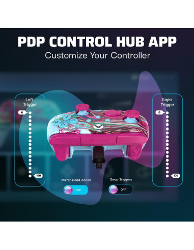Controlador PDP REMATCH GLOW con Cable para Xbox y PC