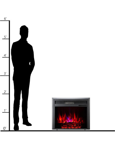 Calentador de Chimenea Eléctrica XBrand 71 cm Control Remoto