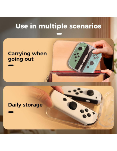 Funda Mini Almacenamiento Joy-Con Nintendo Switch Transparente