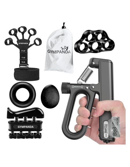 Kit de Fortalecimiento de Agarre GymPanda 6 Piezas Ajustable Kit de Fortalecimiento de Agarre GymPanda 6 Piezas Ajustable