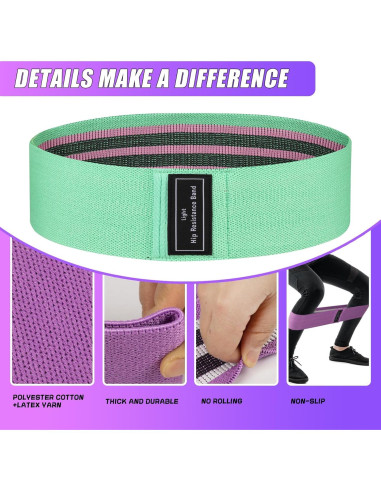 Juego de Bandas de Resistencia JIN BD 4 Niveles para Fitness