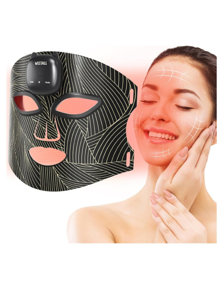 Máscara de Terapia de Luz Roja WEETALL 8 Modos LED Facial Máscara de Terapia de Luz Roja WEETALL 8 Modos LED Facial