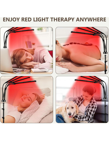Lámpara de Terapia de Luz Roja Infrarroja 180 LEDs 32W