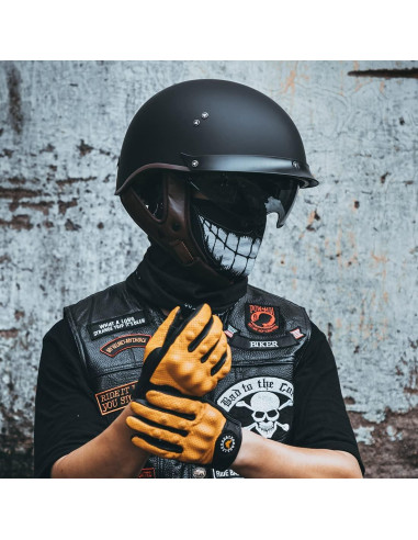 Casco de Moto Half Face VCOROS F-07 Negro Mate XXL