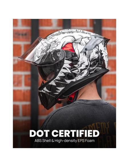 Casco Integral ILM 861A Doble Visera para Motocicleta S Casco Integral ILM 861A Doble Visera para Motocicleta S