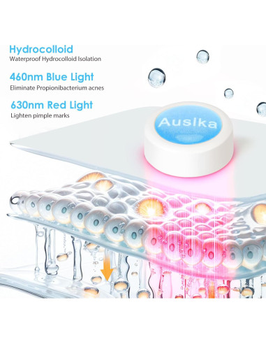 Parche para Granos LED Rojo y Azul AUSLKA - 6 Piezas