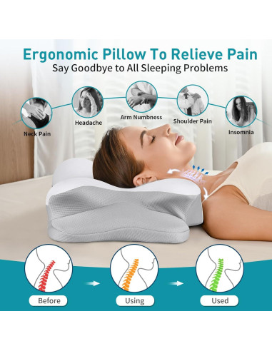 Almohada Cervical Ergonómica Besyodo - Espuma Viscoelástica