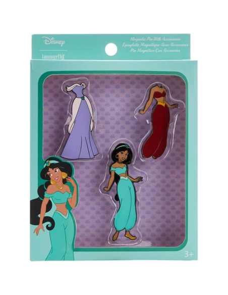 Conjunto de Pines Magnéticos Princesa Jasmine Loungefly Conjunto de Pines Magnéticos Princesa Jasmine Loungefly