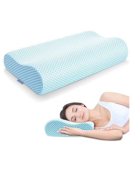 Almohada Cervical Anvo Espuma Viscoelástica Firme 61x34cm Almohada Cervical Anvo Espuma Viscoelástica Firme 61x34cm