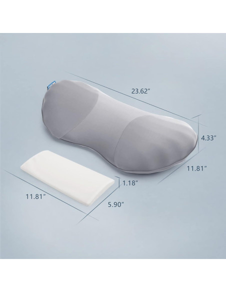 Almohada Lumbar Ajustable RESTCLOUD Espuma Viscoelástica 60 cm Almohada Lumbar Ajustable RESTCLOUD Espuma Viscoelástica 60 cm
