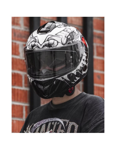Casco Integral ILM 861A Doble Visera para Motocicleta S