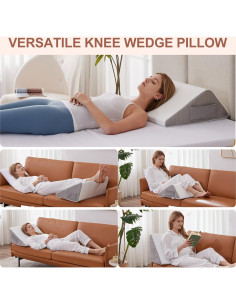 Almohada en Cuña para Rodillas Bedluxe Espuma Viscoelástica 2