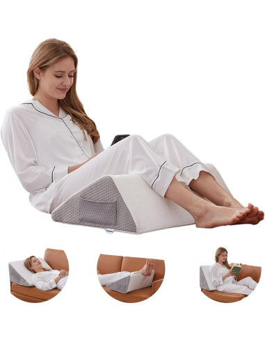 Almohada en Cuña para Rodillas Bedluxe Espuma Viscoelástica