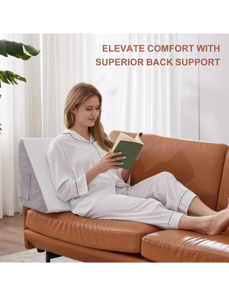 Almohada en Cuña para Rodillas Bedluxe Espuma Viscoelástica Almohada en Cuña para Rodillas Bedluxe Espuma Viscoelástica