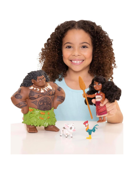 Set de Muñecas Moana y Maui 15 cm con Pua y Heihei Set de Muñecas Moana y Maui 15 cm con Pua y Heihei