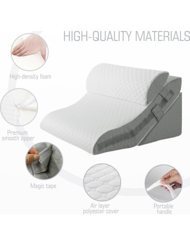 Cojín en cuña ajustable Foamalusion 60 cm para reflujo y ronquidos