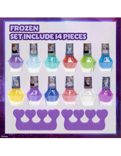 Kit de Esmalte de Uñas Townley Girl Disney Frozen 14 Piezas 2