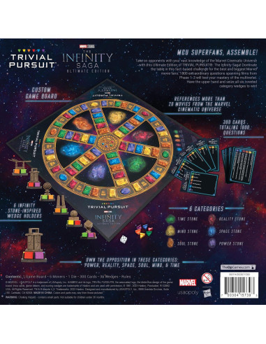 Trivial Pursuit Marvel Cinematic Universe Edición Ultimate | Juego de Mesa de Trivia con 1800 Preguntas