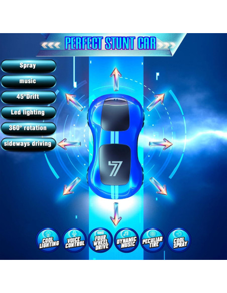 Coche RC Stunt AEROQUEST Control por Gestos 360 Azul Coche RC Stunt AEROQUEST Control por Gestos 360 Azul