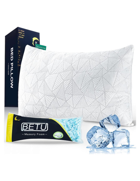 Almohada Refrigerante BETU Queen Espuma Viscoelástica Ajustable Almohada Refrigerante BETU Queen Espuma Viscoelástica Ajustable