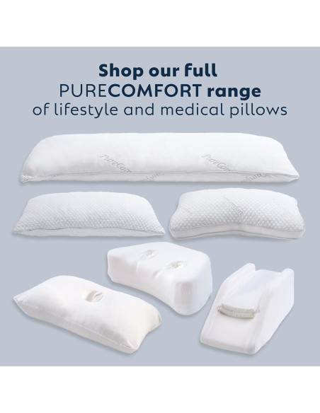 Almohada Ajustable PureComfort con Agujero para Oreja 76 cm Almohada Ajustable PureComfort con Agujero para Oreja 76 cm