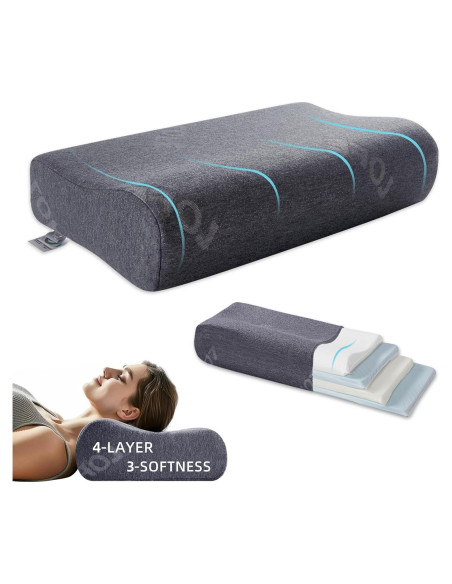 Almohada Cervical Ajustable LOFE - Espuma de Memoria 60x36 cm Almohada Cervical Ajustable LOFE - Espuma de Memoria 60x36 cm