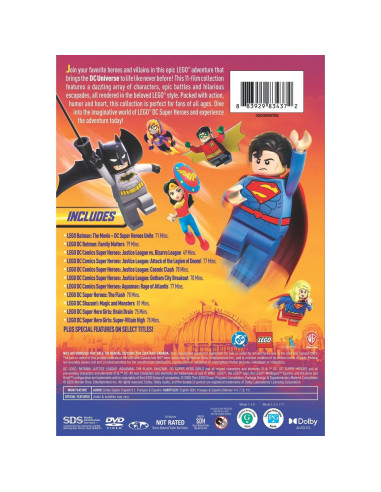 Colección de 11 películas LEGO DC - DVD NTSC 13h 41m