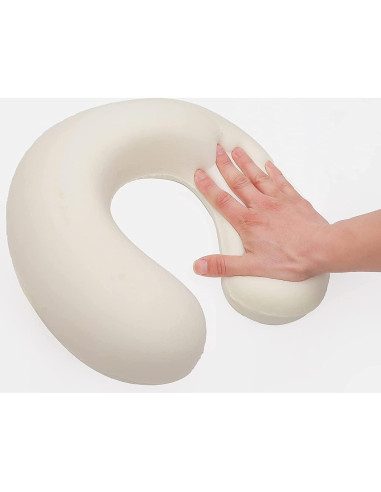 Almohada de Viaje GDEOUP Espuma Viscoelástica Negra 30x30 cm