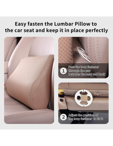 Almohada Soporte Lumbar TISHIJIE Espuma Viscoelástica Beige Almohada Soporte Lumbar TISHIJIE Espuma Viscoelástica Beige