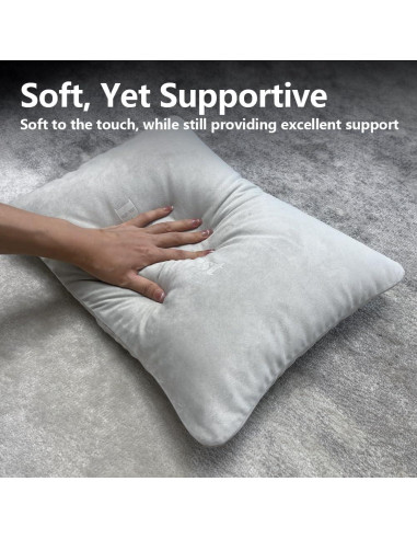 Cojín Lumbar Suede BlissfulNest Ajustable 43x25 cm