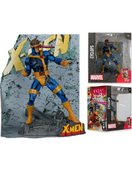 McFarlane Toys X-Men Cíclope Coleccionable 1:10 con Escena McFarlane Toys X-Men Cíclope Coleccionable 1:10 con Escena