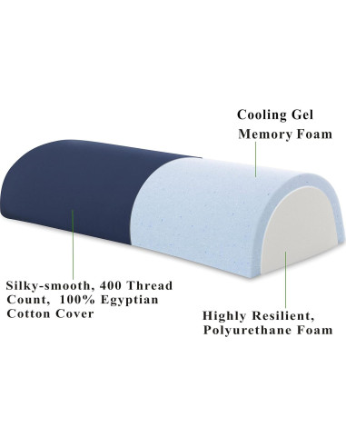 Almohada de Soporte InteVision 52x20x11 cm Espuma Viscoelástica