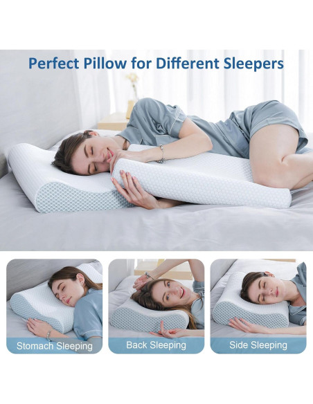 Almohada Ergonómica DR.DREAM de Espuma con Memoria 60x35 cm Almohada Ergonómica DR.DREAM de Espuma con Memoria 60x35 cm