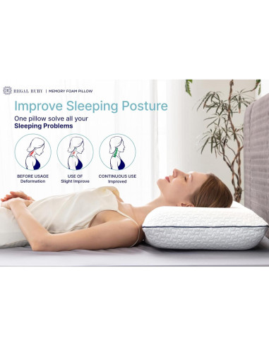 Almohadas de Gel de Espuma con Memoria Regal Ruby - 2 Pzas