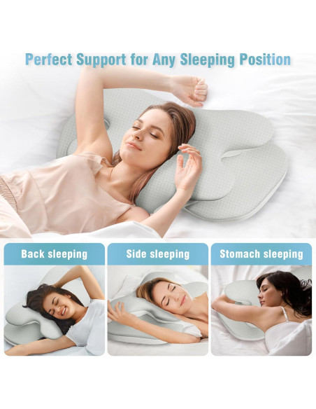 Almohada Ergonómica RUN HELIX Queen Espuma Memoria Gris Almohada Ergonómica RUN HELIX Queen Espuma Memoria Gris