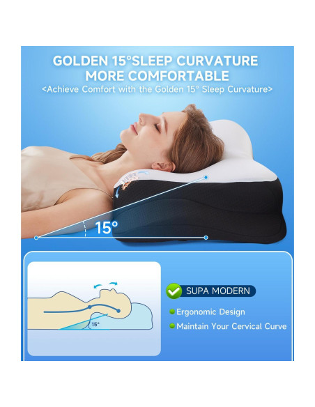Almohada Cervical Enfriadora SUPA MODERN Reina Espuma Memoria Almohada Cervical Enfriadora SUPA MODERN Reina Espuma Memoria