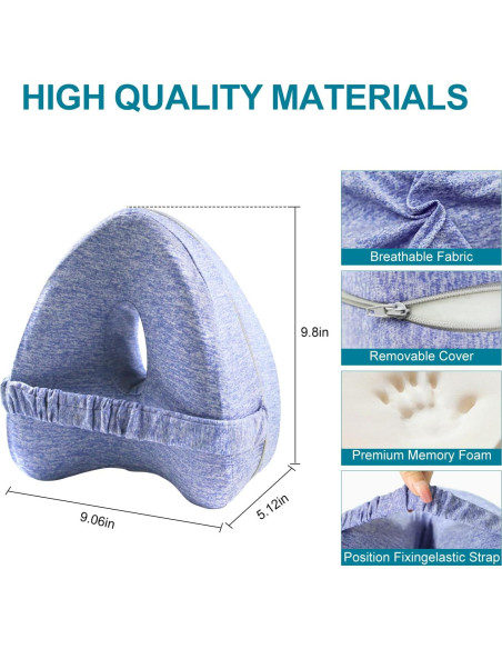 Almohada Ergonómica para Piernas RQUXMT Azul 23x20 cm Almohada Ergonómica para Piernas RQUXMT Azul 23x20 cm