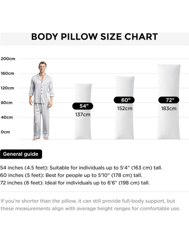 Almohada Corporal Acanva Fluffy 50,8x182,9 cm Blanca