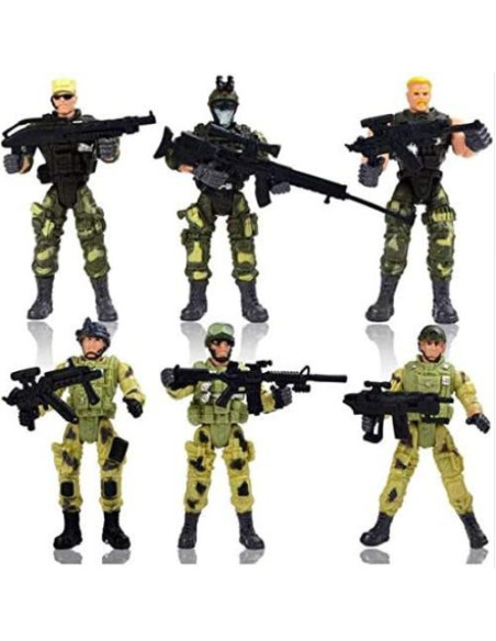 PowerTRC Paquete de 12 Figuras de Acción Soldados Militares PowerTRC Paquete de 12 Figuras de Acción Soldados Militares