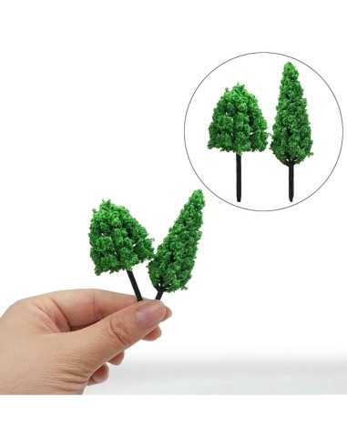 40 Árboles Miniatura SaktopDeco para Diorama y Ferrocarril