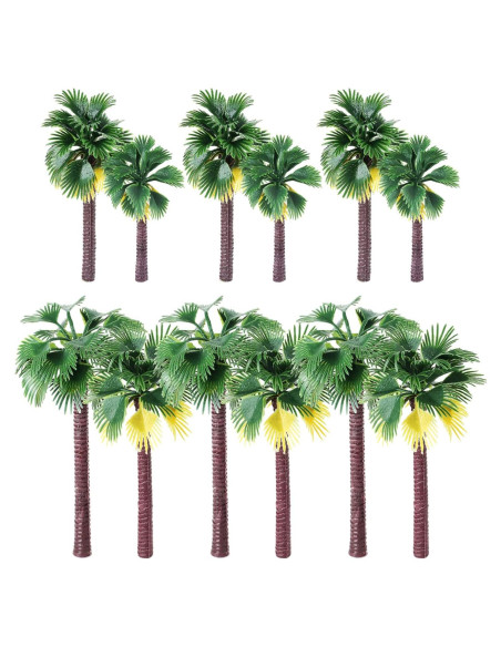 Yetaha 12PCS Árboles Artificiales de Palma de Coco 7-16 cm Yetaha 12PCS Árboles Artificiales de Palma de Coco 7-16 cm