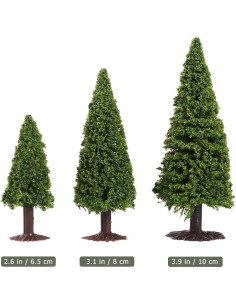 FAVOMOTO 15PCS Árboles Miniatura de Cedro Verde para Diorama 2